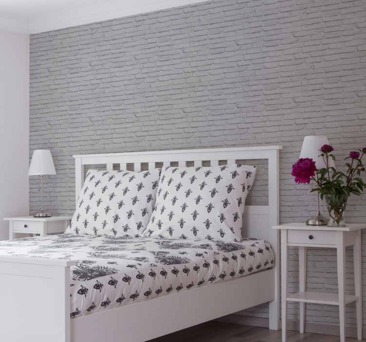 Vit texturerad tegeleffekt tapet