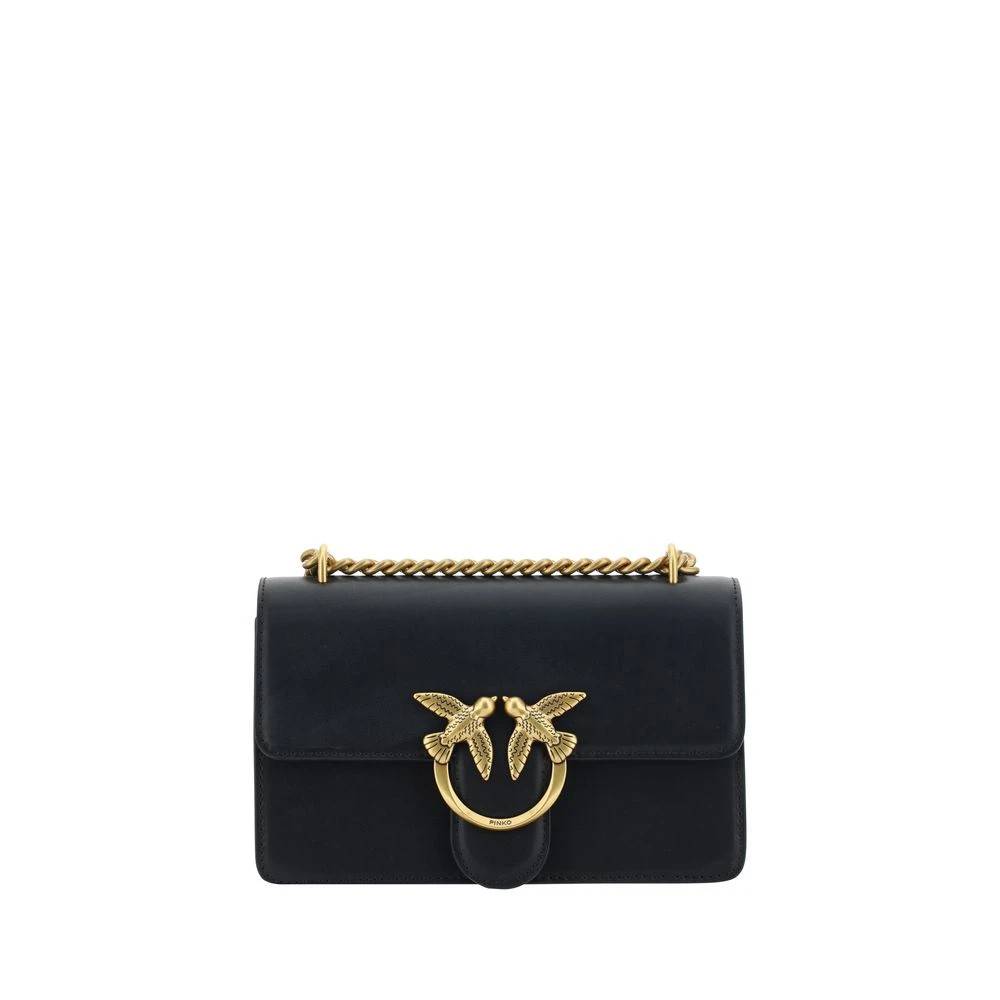 PINKO Love One Mini Skuldertaske - Tasker - Dame - Sort - ONE SIZE - Uld