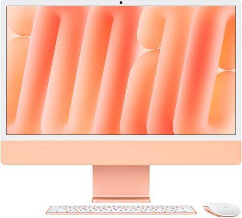 Apple iMac 2024 M4 10 Core | 24" | 16 GB | 256 GB SSD | Standardglas | orange | Apple tilbehør | DK