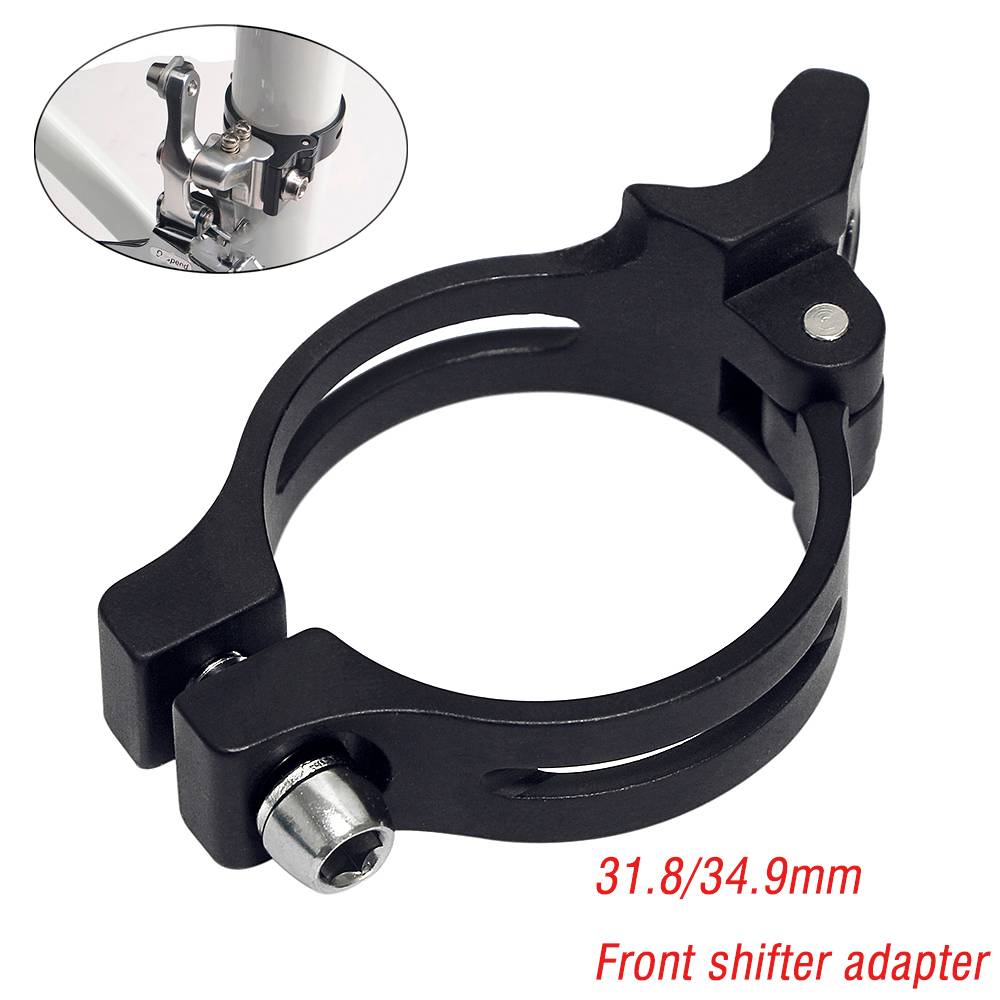MEIJUN Bicycle Front Derailleur Clamp Adapter 34.9mm 31.8mm Durable Aluminum Alloy Folding Road Bike Derailleur Braze-on Convert