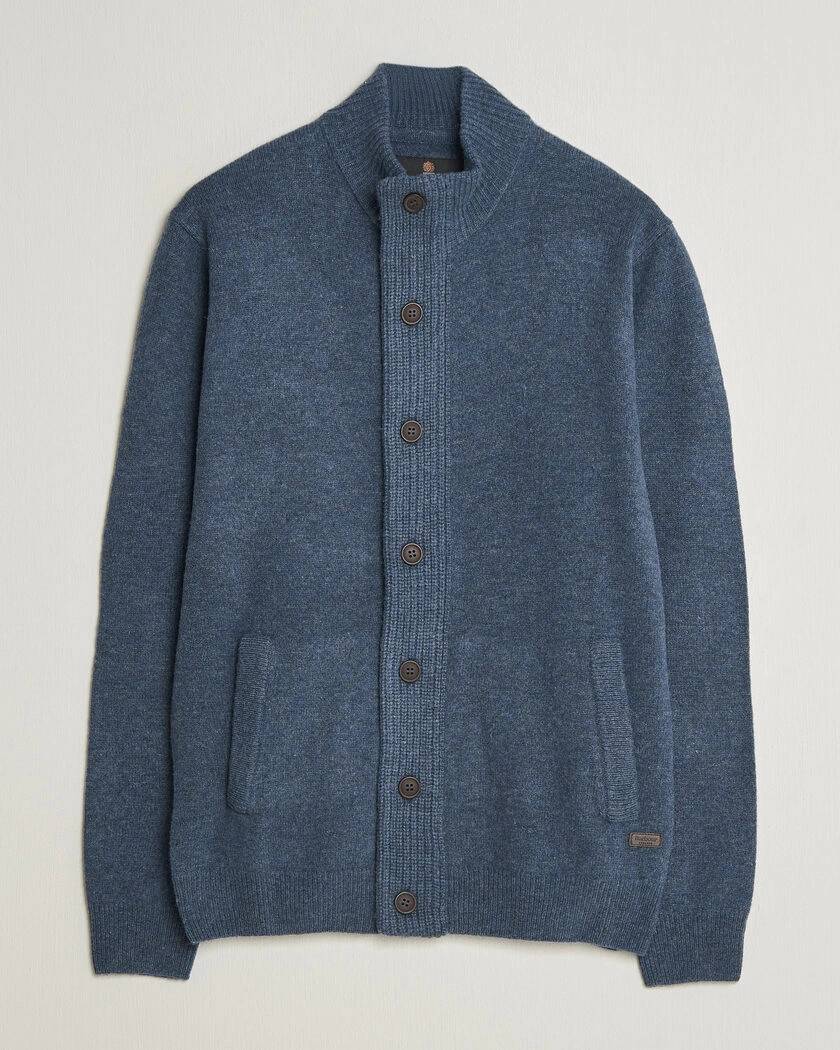 Barbour Lifestyle Essential Patch Zip Through Cardigan Dark Indigo