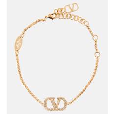 Valentino VLogo embellished bracelet - gold - One Size