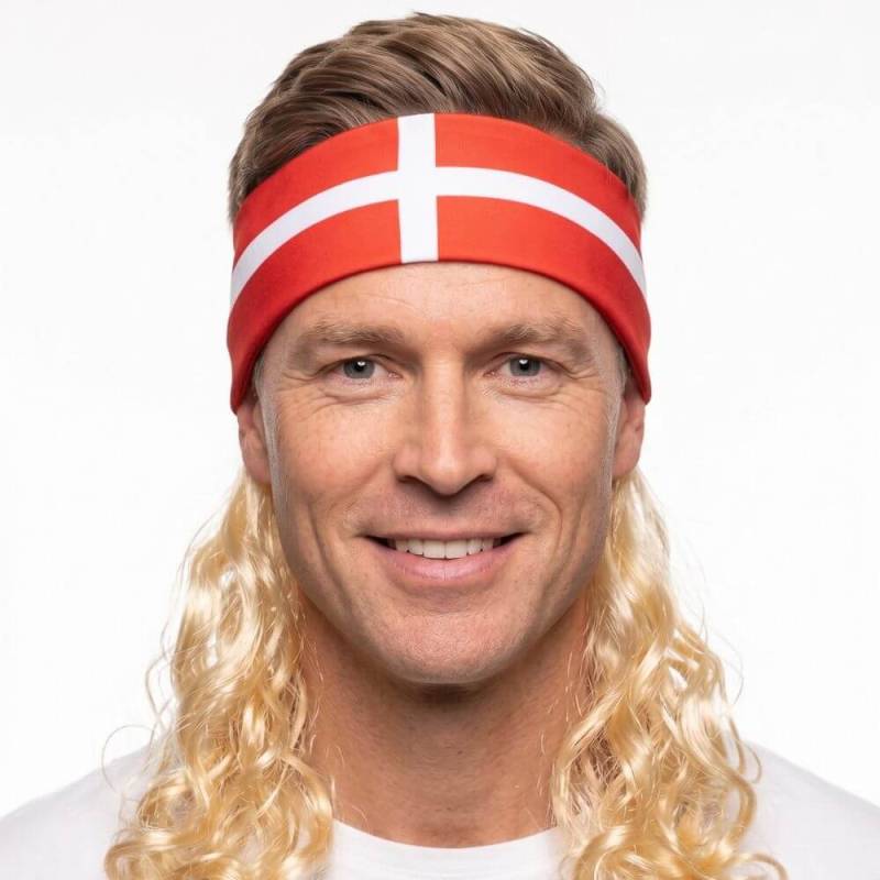 Roligan paryk med pandebånd
