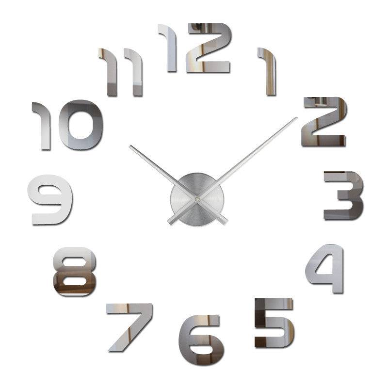 Wall stickers clock - Full silver / 70 90CM (70 90CM)