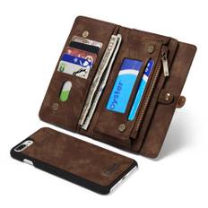 iPhone 8 Plus/7 Plus - CASEME 2-i-1 Vintage læder pung - Brun