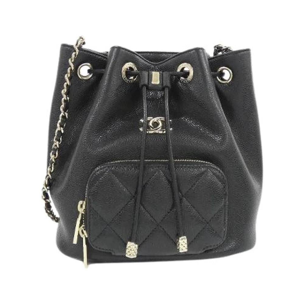 Chanel Vintage Pre-owned Caviar Skin Shoulder Bag - Vintage - Dame - Sort - ONE SIZE - Uld