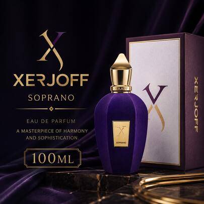 Lattafa Xerjoff Soprano parfym 100 ml, långvarig ros, oud, fruktig blommig lyxig unisex Eau de Parfum
