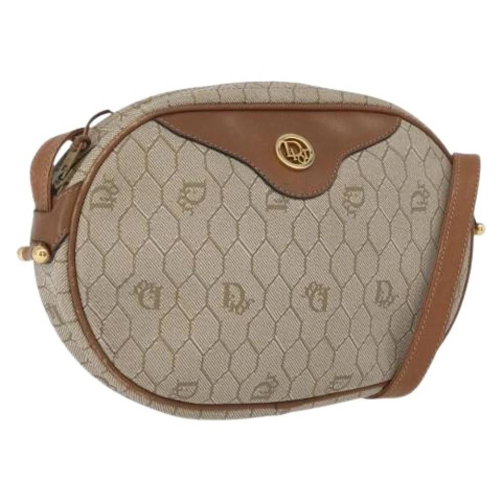 Dior Vintage Pre-owned Vintage Skuldertaske - Vintage - Dame - Beige - ONE SIZE - Uld