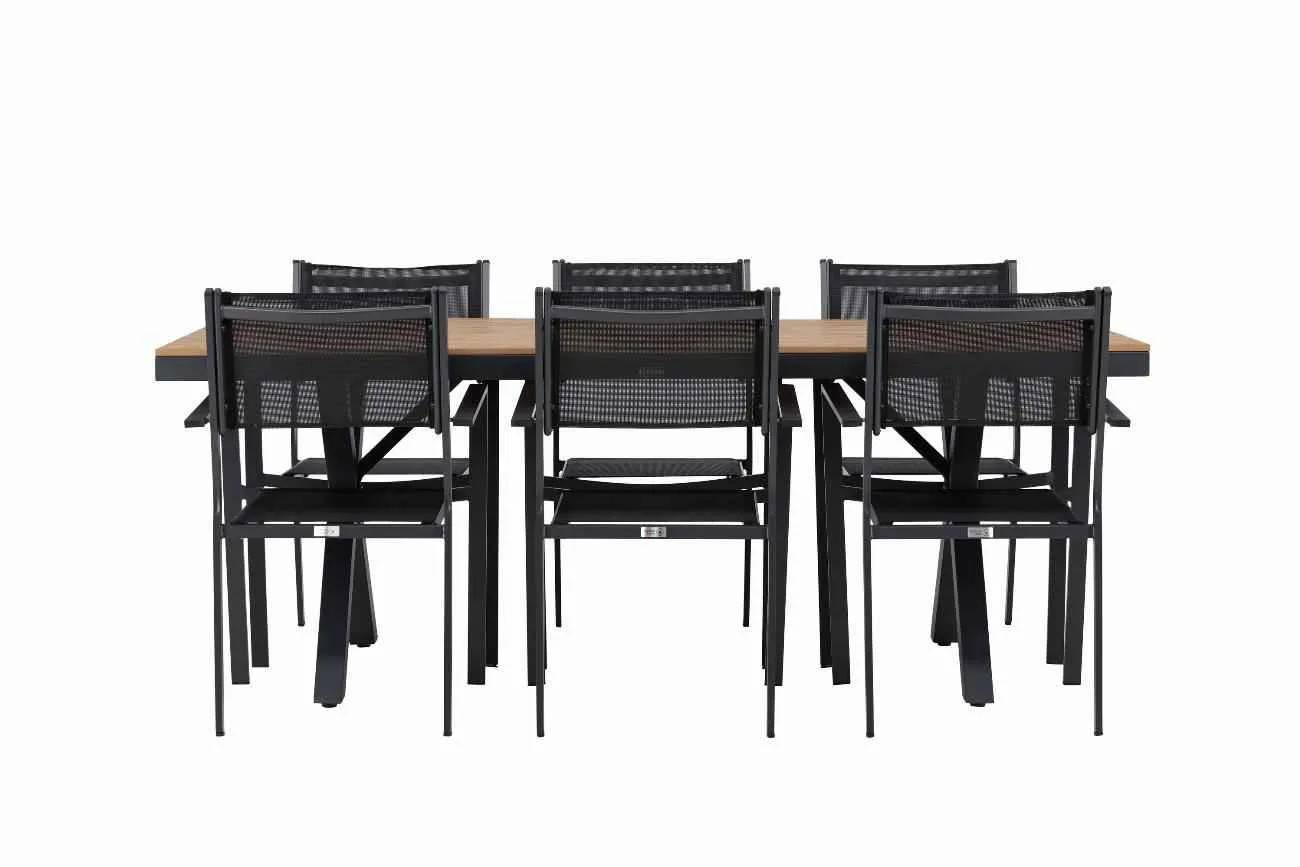 Garcia & Copacabana - 100×200 cm med 6 stolar - Matgrupper utomhus