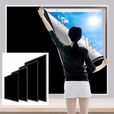 100 % mörkläggningsgardin UV-blockerande fönstergardiner Persienner Hela nyanser Panel DIY Bärbar film Avtagbar Portabel Reseblock Lätt tyg Avtagbar T - Multifärgad (Multi-size)
