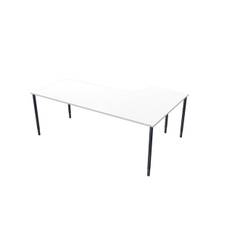 Bord Lanab Vänster Vitlaminat-Svart 200x120cm