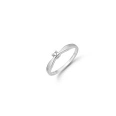 Eternity diamantring i 14 kt hvidguld m brillant i 4 grabber på 0,05-0,50ct