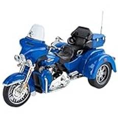 1 9 För Harley-Davidson Trehjuling Alloy Leksaksmodell Ornament 7,7" skrivbordsdekorationssamling till minne av pojkarna och flickorna(Blue)