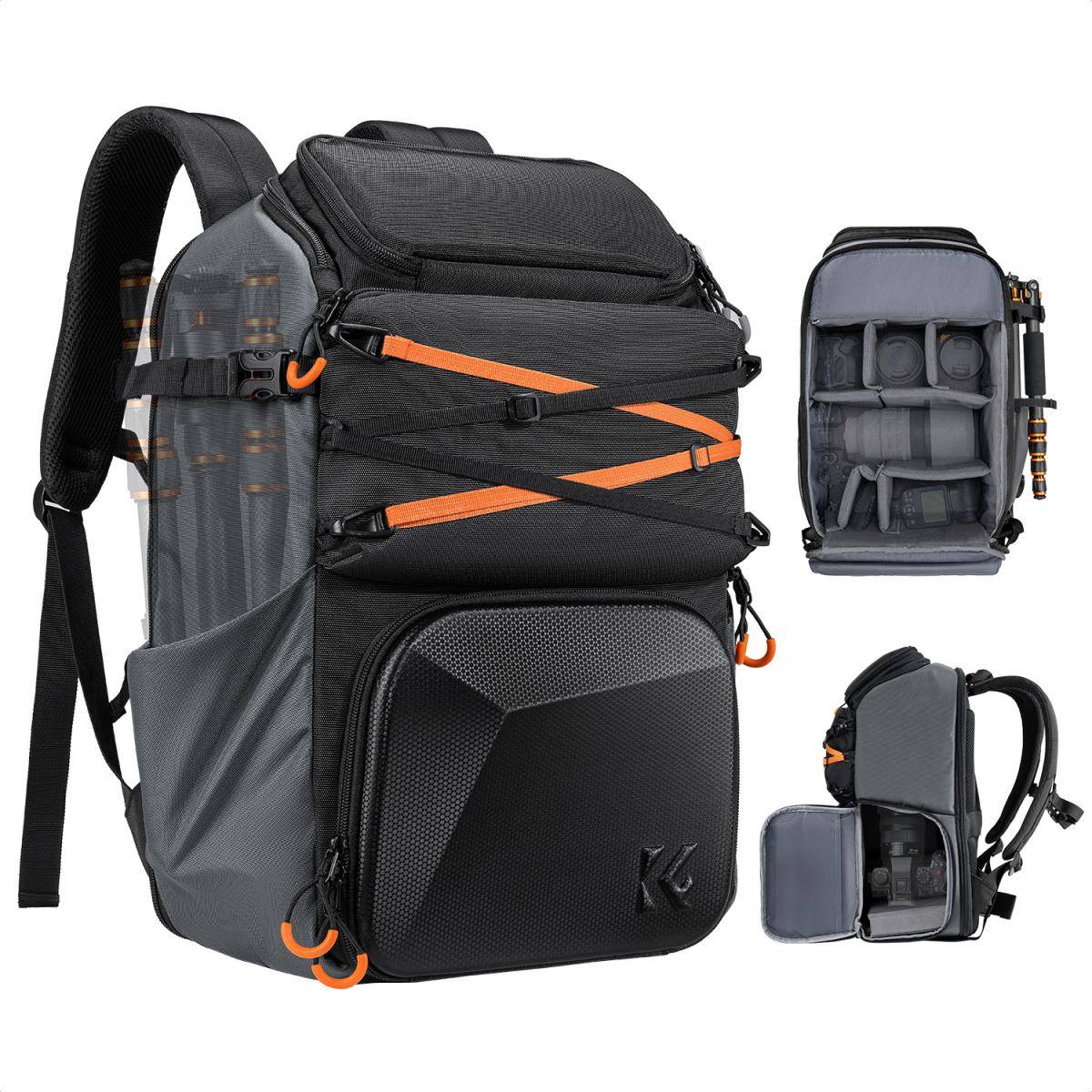 KENTFAITH 25L Large Camera Backpack for DSLR SLR Cameras, Anti-Theft Waterproof with Rain Cover, Tripod Holder for Photographers - Backpack 25L Star Wander03 (Black)