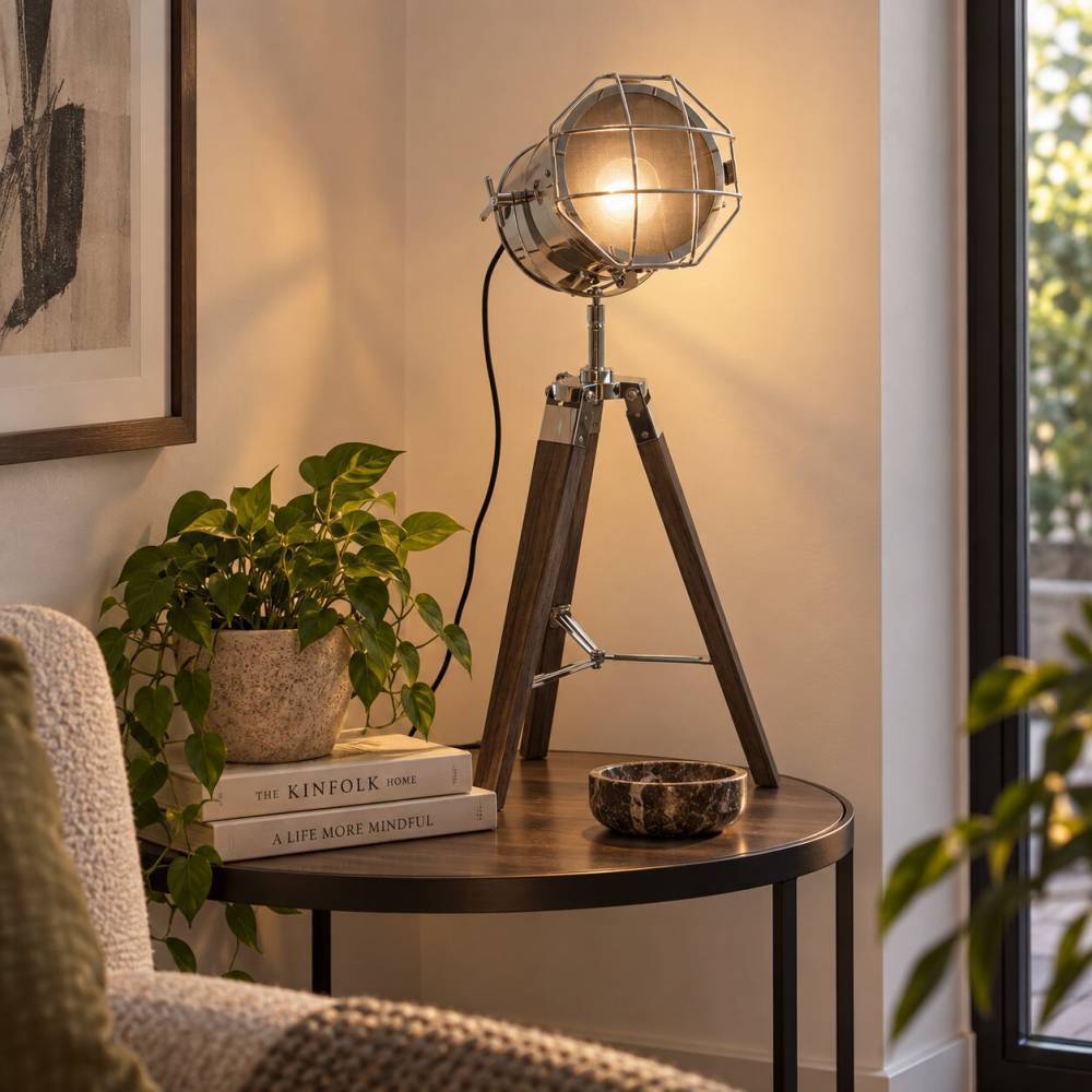 Tripod Bordlampe / Gulvlampe.