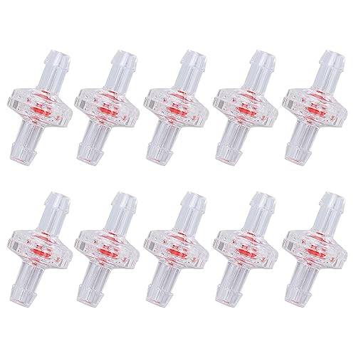 10 st Envägsbackventil PP Plast Vattenstopp Koppla in backventil Slang Barb Retur Inline backventil för vatten Bränsle Gas Flytande Luft(5mm)