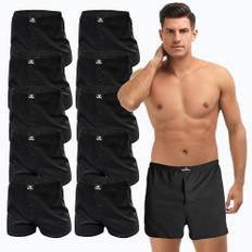 SGS 6-10 Pack Unterhosen Mann Herren Unterhosen Boxershorts Men (12/6XL, 10.stück - Schwarz)