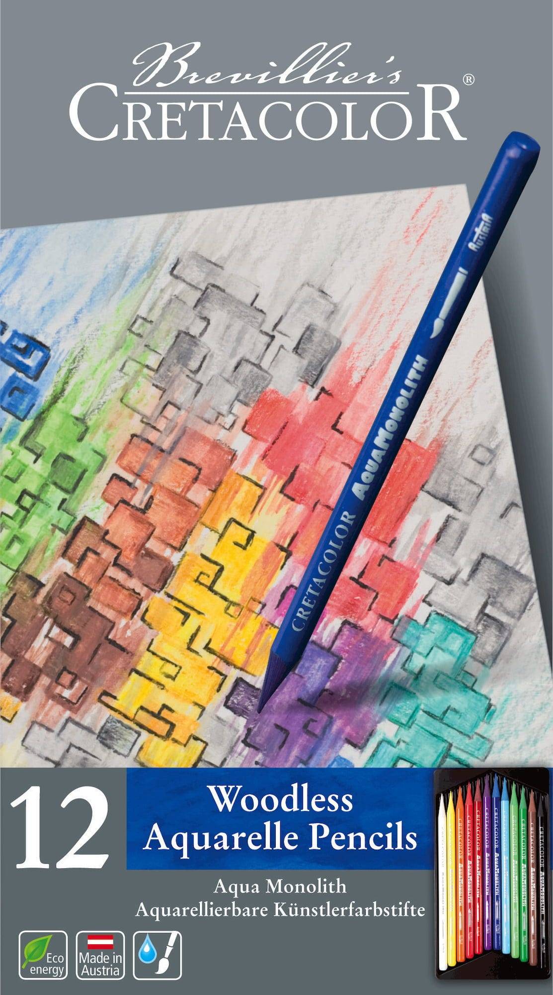 Cretacolor Aqua Solidpennor, 12 st.