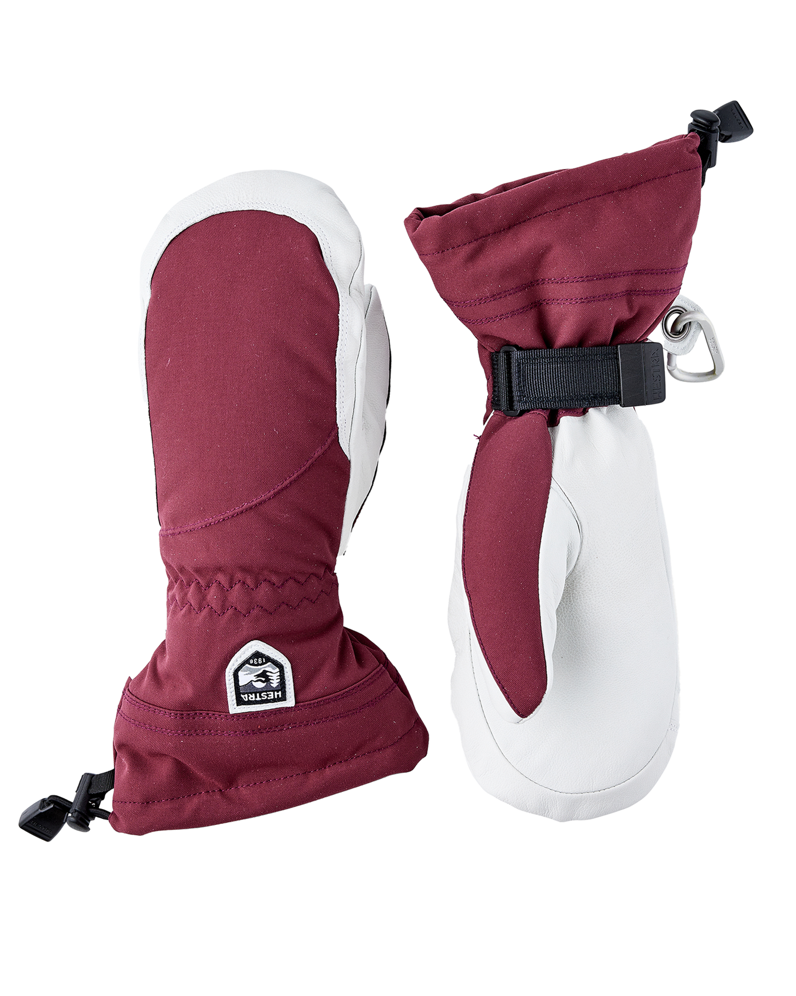 Heli Ski Female - Mitt Bordeaux/Offwhite (6).