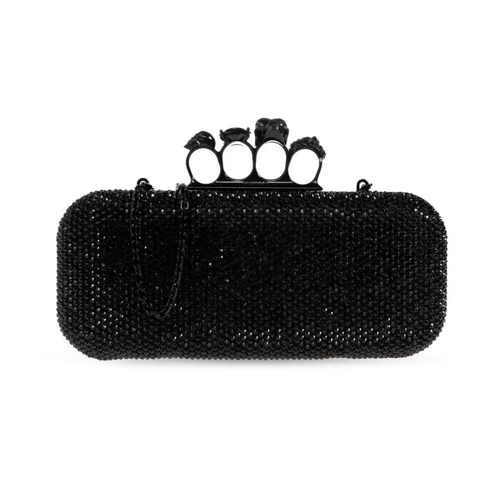 Alexander McQueen Knuckle Long Clutch - Tasker - Dame - Sort - ONE SIZE - Uld