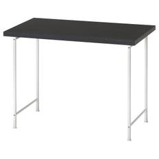 LINNMON / SPÄND skrivbord, svartbrun/vit, 100x60 cm