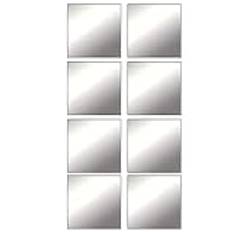 Mirrors Tiles | Bedroom Mirrors Tiles | Home Gym Glass Tiles | Door Mirrors Stickers | Square Reflector Wall Stickers | Easy Adhesive Installation for Long-Lasting Durability and Safety