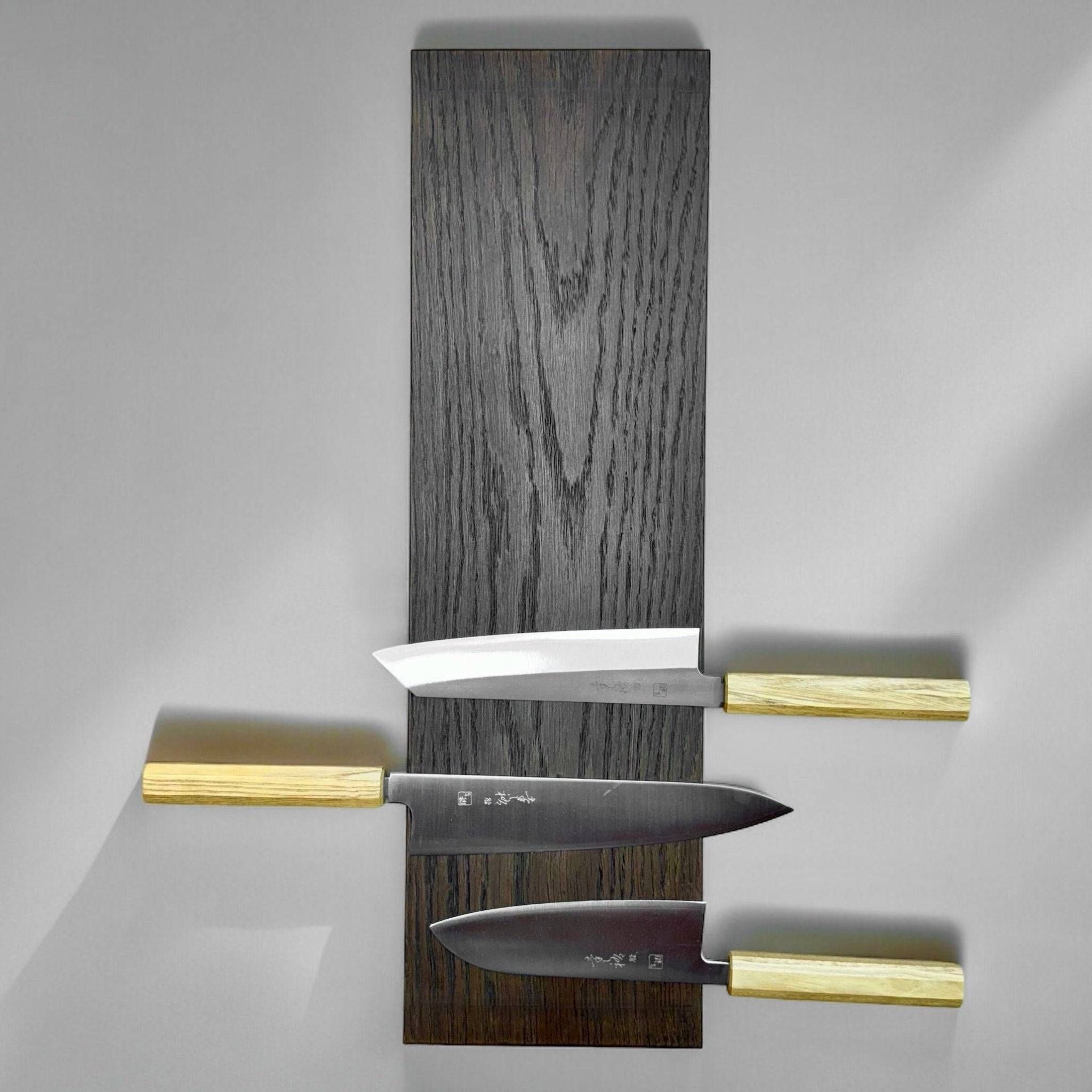 Wideboard – Vertical – wide magnetic knife rail for vertical mounting in several finishes - Oak / 80 cm / 20 cm