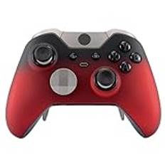 eXtremeRate Skugga Röd Soft Touch Ersättningsskal Främre Frontplatta Cover för Xbox One Elite Controller Modell 1698 med Thumbstick Accent Ringar - Controller Ingår INTE