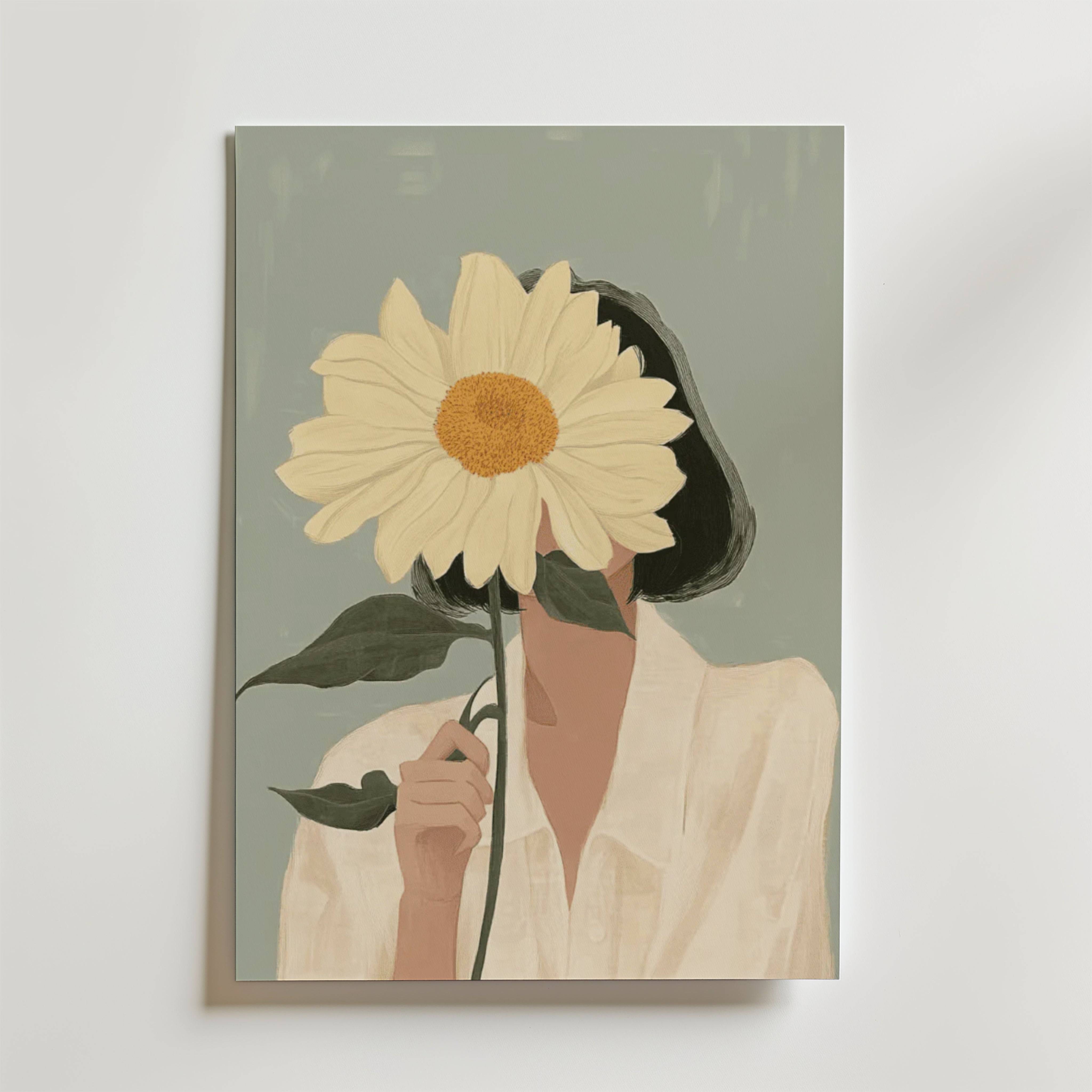 Hidden Sunflower poster - Premium Canvas 40x50 cm