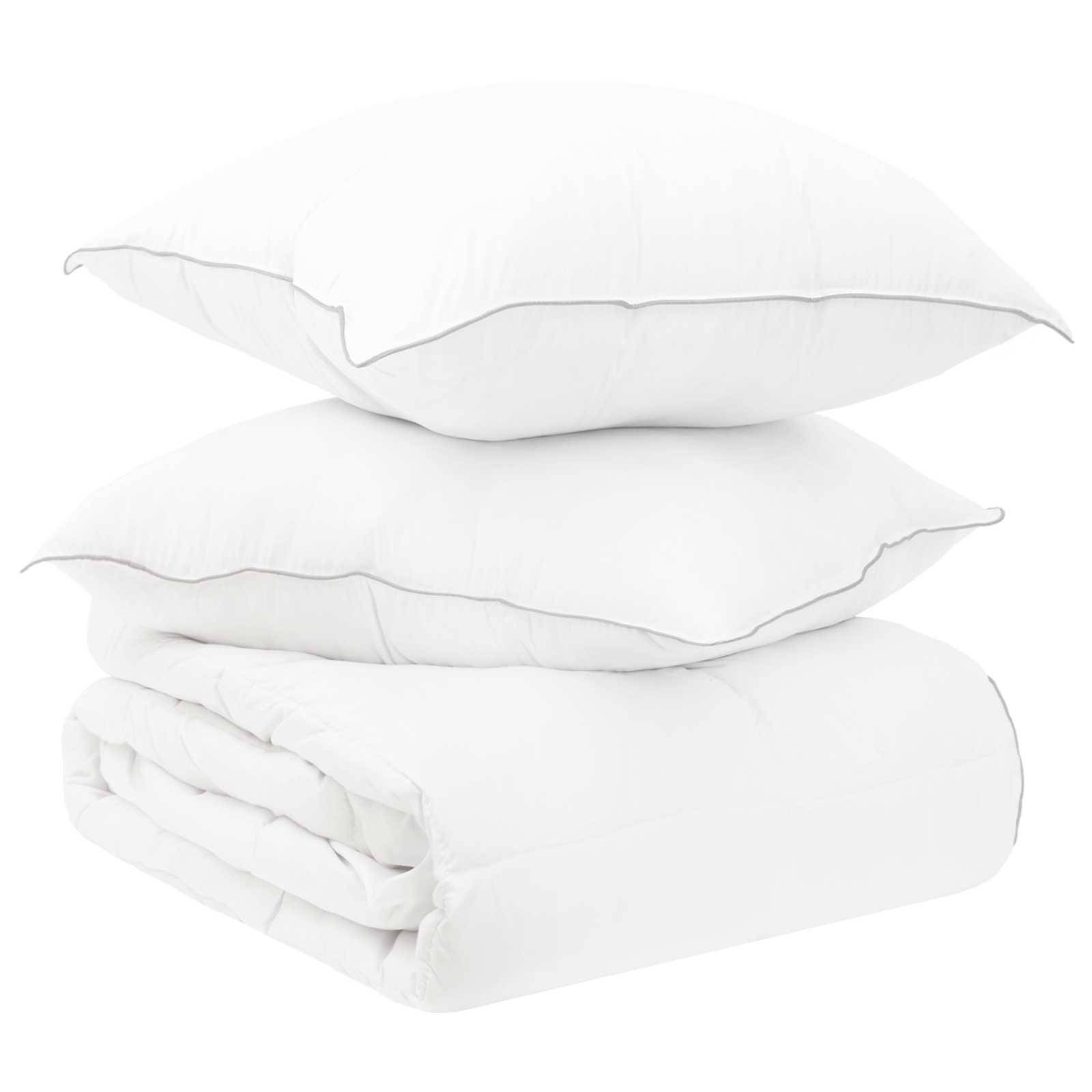 Duvet og Pude Sæt 3 stk. 140 x 220 cm Vinter 430 g/stk Hvid