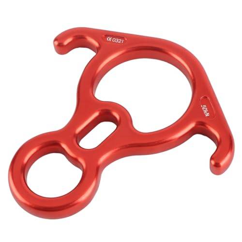 Climbing Descender Ring, 8 Rope Descender 50KN Rescue Figur 8 Descender Belaying Belay Device Klätterräddningsutrustning Lämplig för Brandräddning, Arbete Högt