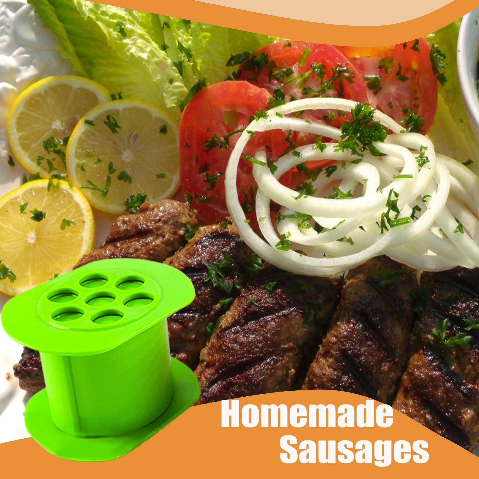 Cevapcici Pressmaskin Manuell Korvmaskin Köttfyllare Fyllmedel Handmanövrerad Sal grön