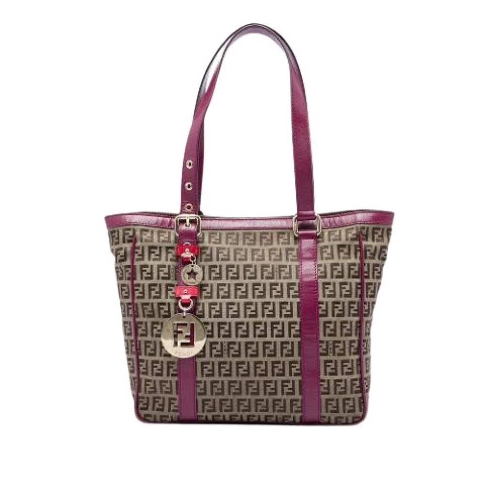 Fendi Vintage Pre-owned Vintage Tote Bag - Vintage - Dame - Beige - ONE SIZE - Læder