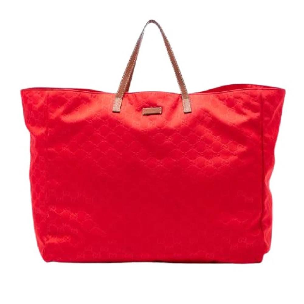 Gucci Vintage Pre-owned Vintage Tote Bag - Vintage - Dame - Rød - ONE SIZE - Læder