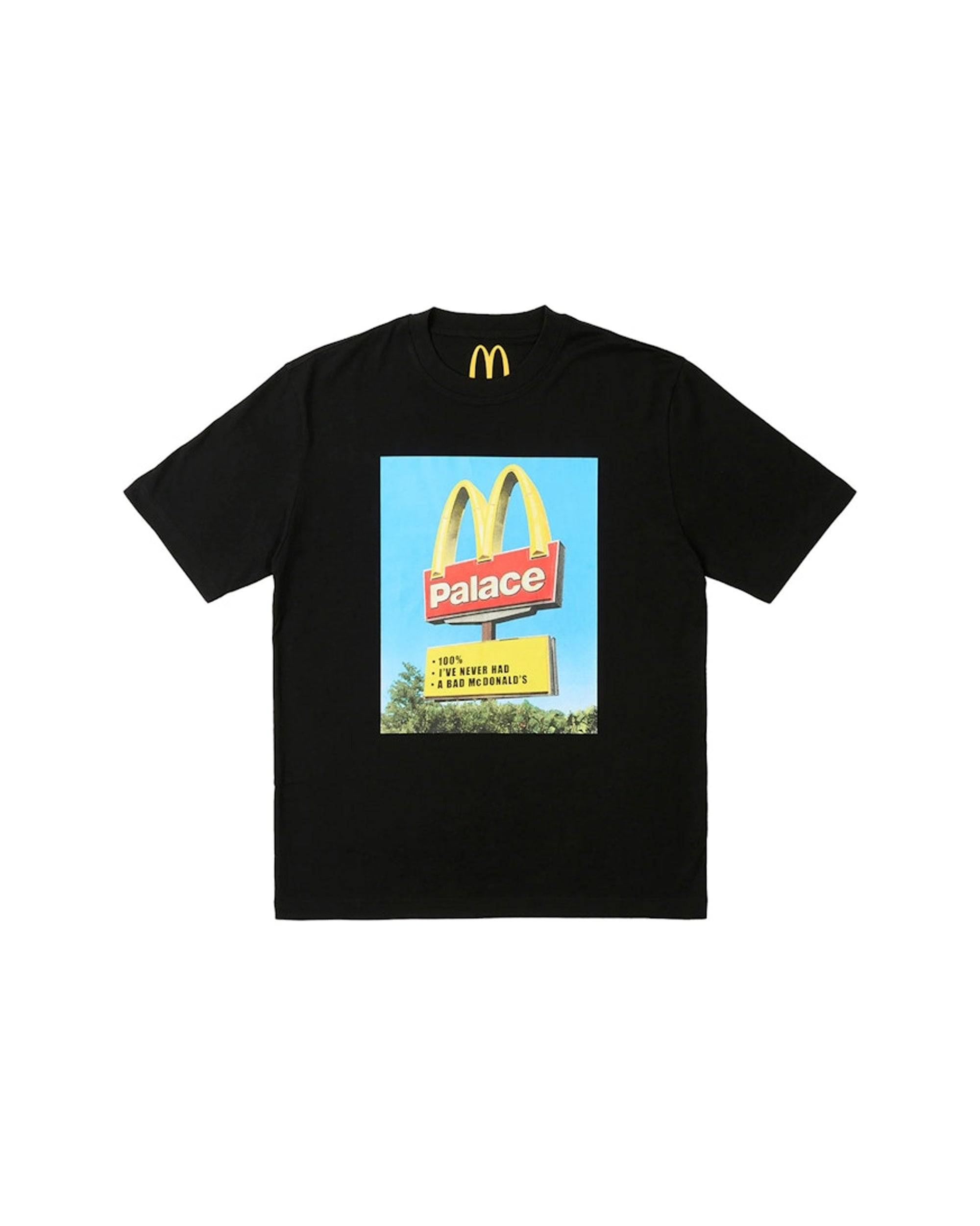 Palace x McDonald's Sign T-shirt Black - M.