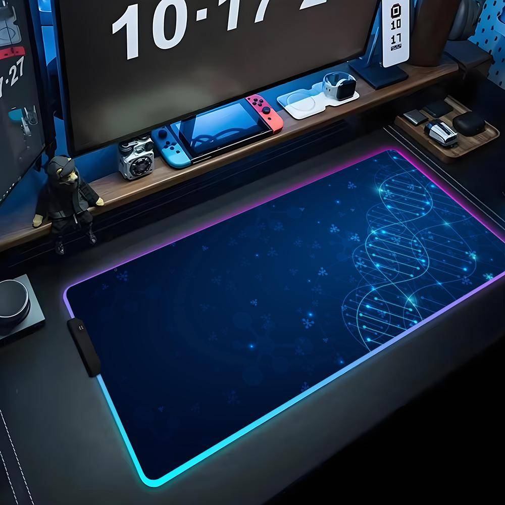 Gen Musmatta RGB Spelmusmatta Stor LED-matta PC-skrivbordsmatta Ljusande Musmatta Stora Tangentbordsmattor Bordmatta Med Bakgrundsbelysning