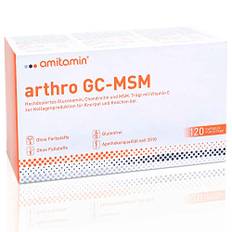 amitamin arthro GC MSM Glucosamin & Chondroitin & MSM plus Vitamin C für eine normale Kollagenbildung, 120 Kapseln, Apothekenqualität, einzeln hygienisch verpackt, Gelenknahrung ohne unnötige Zusätze