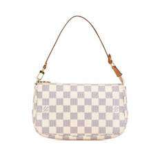 Pre-owned Louis Vuitton Damier Azur Pochette Accessoires White