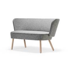 Wrap Soffa | Ljus Mattlackad Ek | Tyg Hallingdal 65-130, Grey - Grå