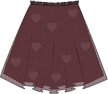 The New Tnvohanna Mesh Skirt Stl. 158-164 cm/13-14 år unisex - Kjolar Från Magasin - Burgundy Emb Tn (158-164 cm/13-14 år)