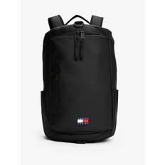 Water Repellent Rubberised Logo Multiway Backpack - BLACK - One Size