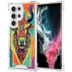 Xioolia Transparent fodral passar Samsung Galaxy S23 S23+ S22 S22+ S21 S21+ S20 S20+ S10 S10+ S9 S9+S8 S7 edge Plus Ultra FE S10e 4G/5G med Buffalo-AA13 fyra hörn TPU-silikon