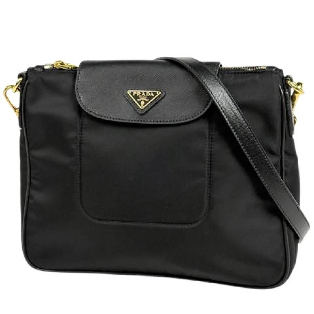 Prada Vintage Pre-owned nylon prada-tasker - Vintage - Dame - Sort - ONE SIZE - Nylon