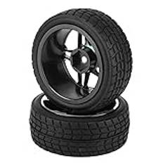 1/10 RC Rally Racing Däck, 2 St 1/10 RC Lastbil Gummi Däck Hjul Hjul För ZD Racing On Road Bil RC Bil Hjul Däck RC Lastbil Gummi Däck Hjul(Svart)
