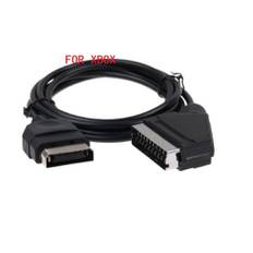 High Quality Black 6FT 1.8M RGB AV Scart Cable Lead For XBOX Original Classic