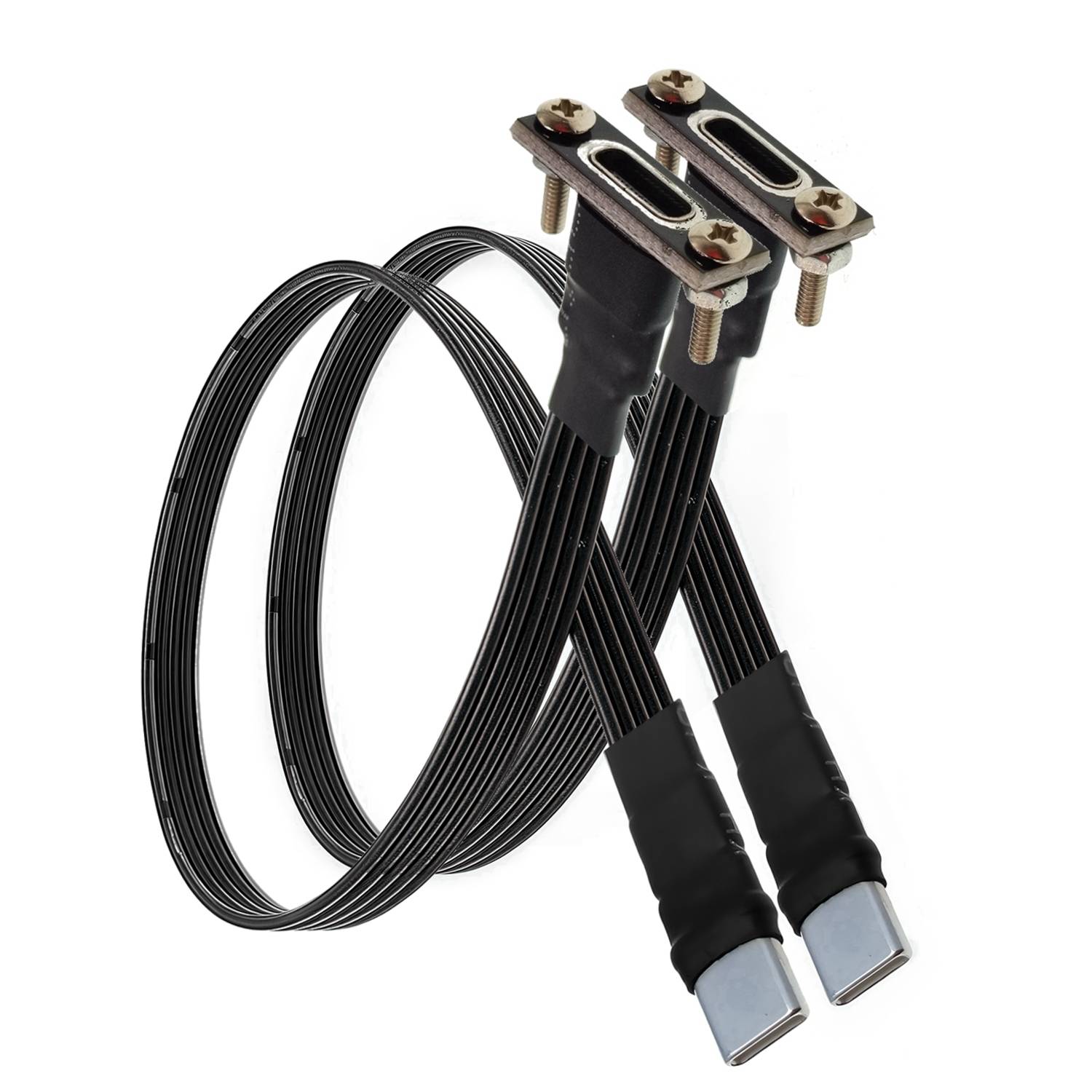 USB 2.0 Type C to Type C Extension Cable 90° Adapter FPC FPV Band Flat USB C Cable 2A 5CM-100CM