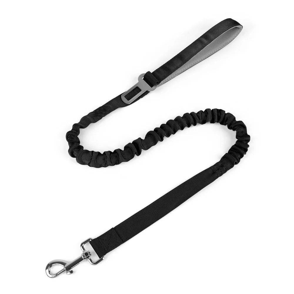 Heavy-Duty Bungee No-Pull Training Leash for Large Dogs - Black