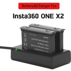För insta 360 one x2 laddningsbart litiumpolymerbatteri & laddningsnav för insta 360 kamerabatterier tillbehör - 3 batterier 1 nav