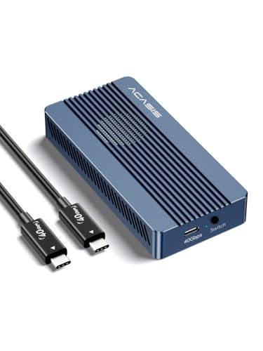 ACASIS TUB405PRO 40Gbps M.2 NVMe SSD Gehäuse mit Kühlungslüfter – kompatibel mit USB4 NVMe Anschluss, unterstützt Thunderbolt 4/3, geeignet für Mac mini M4 und MacBook Pro M5/M5 Max(ohne SSD)