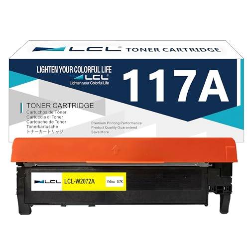 LCL kompatibel toner med chip 117A W2072A ersättning för HP Color Laser MFP 150w 179fnw 178nw 150 150nw 150a MFP 178nwg 179fwg MFP 178nw 179fnw 150a 150nw laserskrivare (gul)